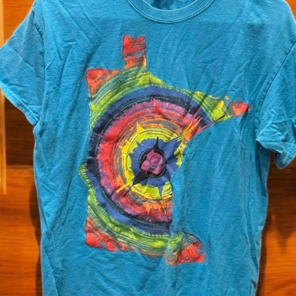 Unisex Gildan Heavy Cotton Blue T-Shirt MEDIUM - Picture 4 of 5